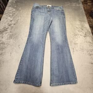 Rewind Jeans Juniors 13 Blue Flared Medium Wash Stretch 5-Pocket Mid Rise